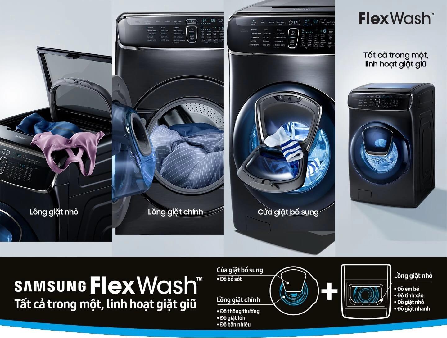 Máy giặt Samsung mới nhất 2019 lồng đôi FlexWash - sự lựa chọn thông minh dành cho bạn