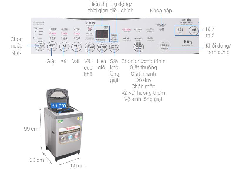 Máy giặt Toshiba H1100GV SM