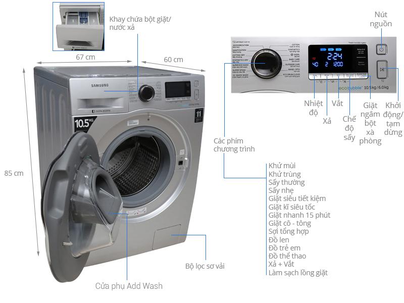 Máy giặt sấy của Samsung được nhiều gia đình lựa chọn bởi sở hữu những ưu điểm vượt trội 