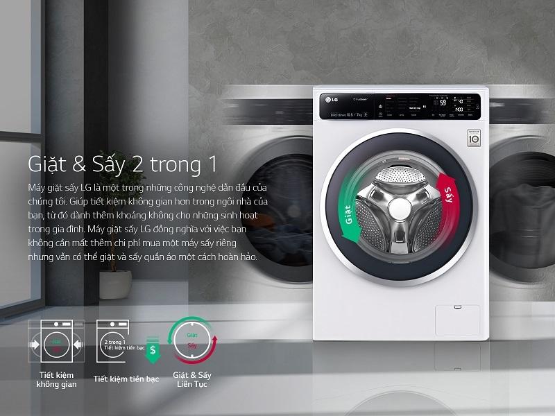 Máy giặt sấy của LG nhận được nhiều đánh giá cao của người dùng