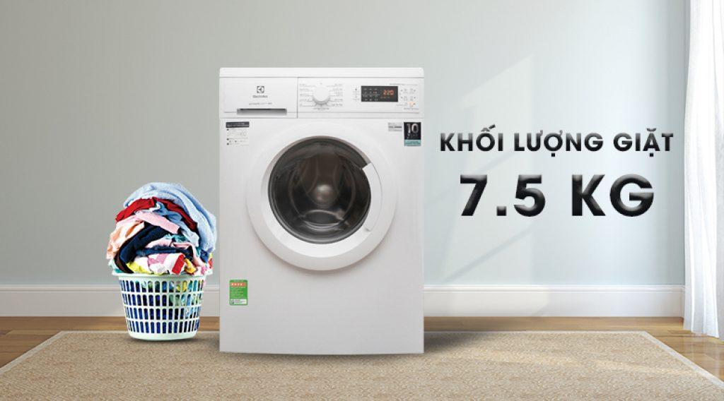 Máy giặt Electrolux với khối lượng giặt 7,5kg
