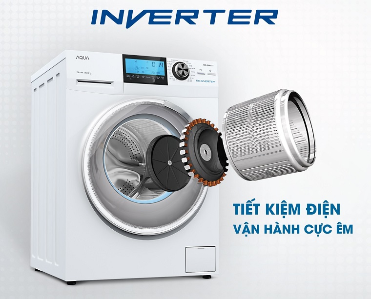 Công nghệ Inverter giúp máy giặt tiết kiệm điện năng và vận hành êm ái.