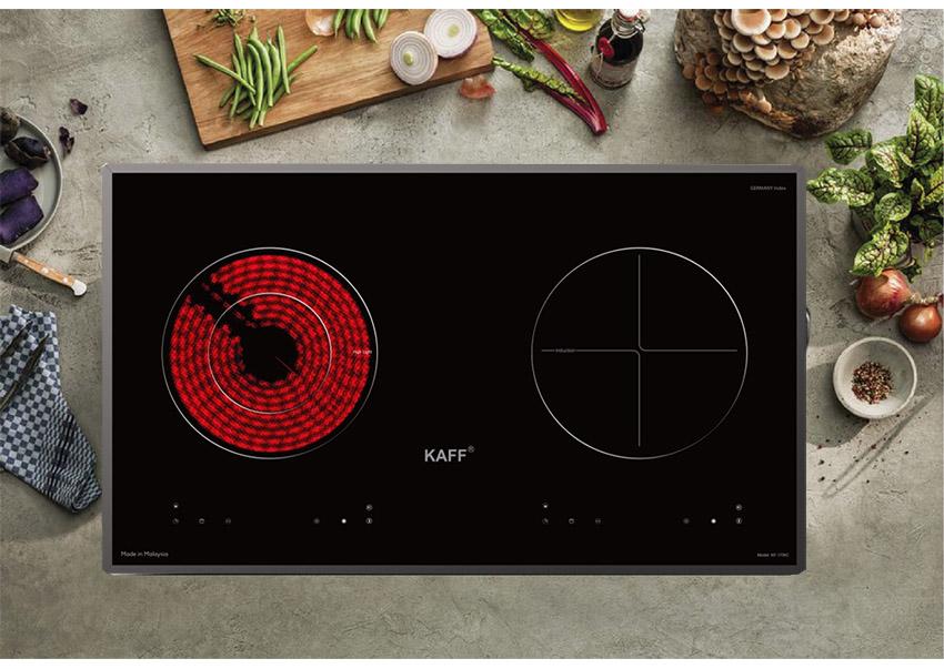 Bếp hồng ngoại đôi Kaff sử dụng bảng điều khiển cảm ứng dễ điều chỉnh