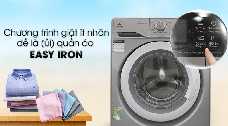 Chương trình giặt ít nhăn Easy Iron giúp các bà nội trợ tiết kiệm thời gian là, ủi 