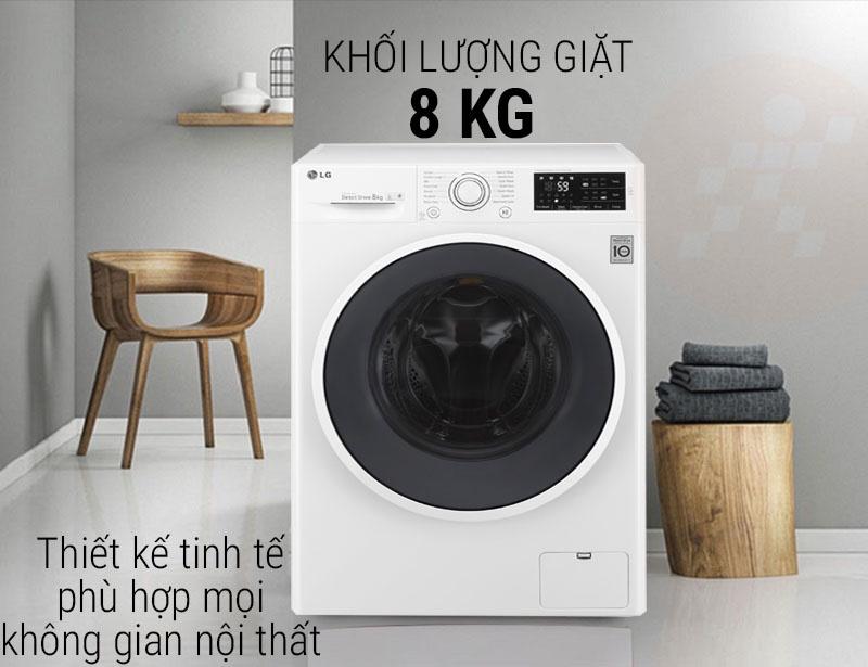 Thiết kế máy giặt LG FC1408S4W1 giống với LG FC1408S4W2 