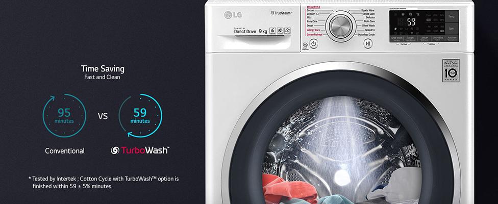 Công nghệ TurboWash giặt nhanh tiết kiệm thời gian