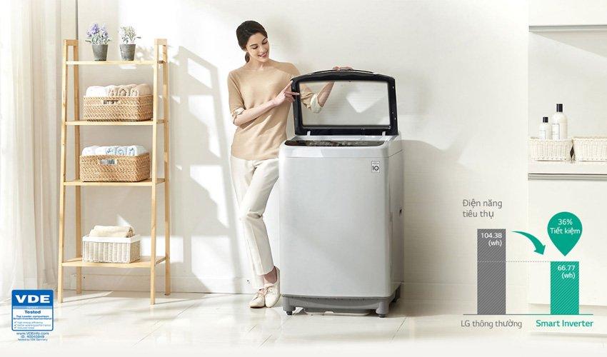 Thiết kế máy giặt LG T2108VSPM phù hợp với nhiều không gian đặt để