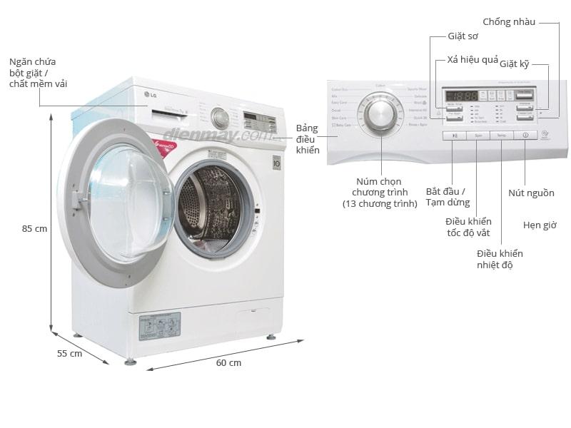 Máy giặt LG WD-9600 có cách sử dụng vô cùng đơn giản