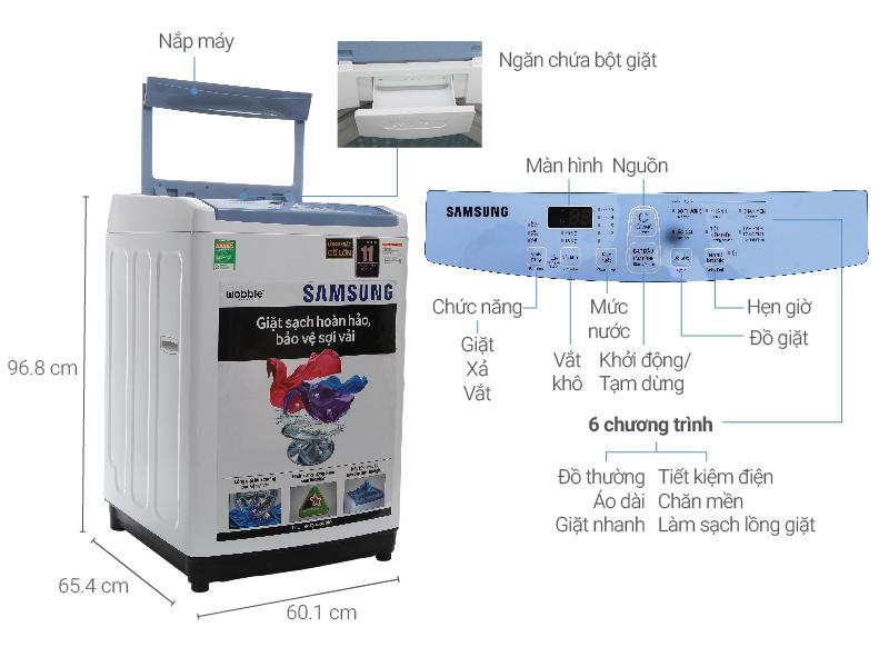 Máy giặt Samsung Activ Dualwash 8.5kg WA85J5712SG