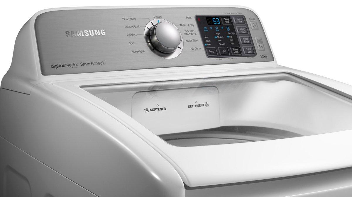 Các sản phẩm máy giặt Samsung lồng đứng đều được thiết kế với kiểu dáng hiện đại và sang trọng.