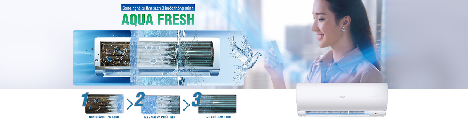 Máy lạnh của Aqua Inverter có khả năng tự làm sạch