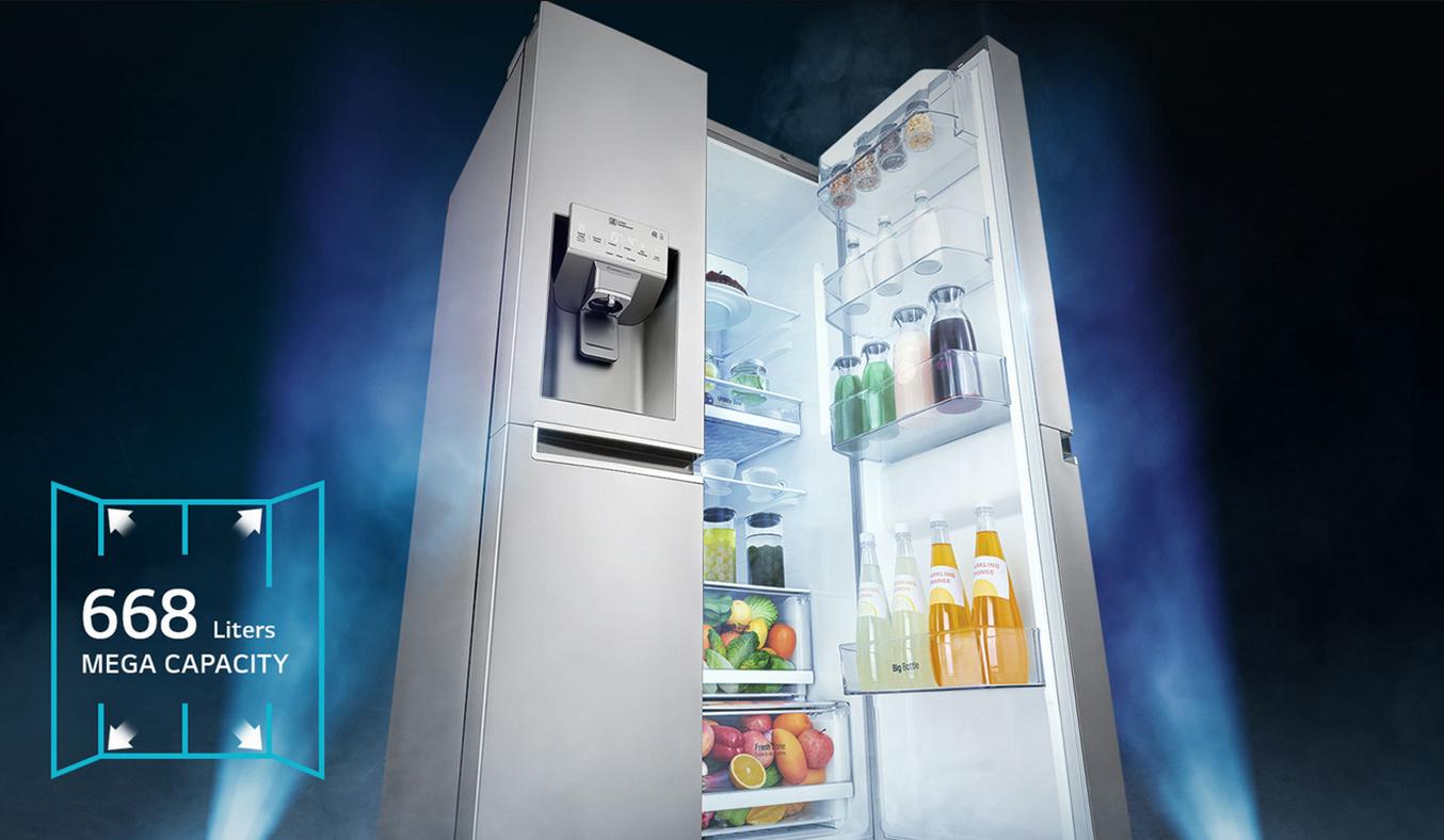 Tủ lạnh Inverter của LG có kiểu dáng rất đẹp