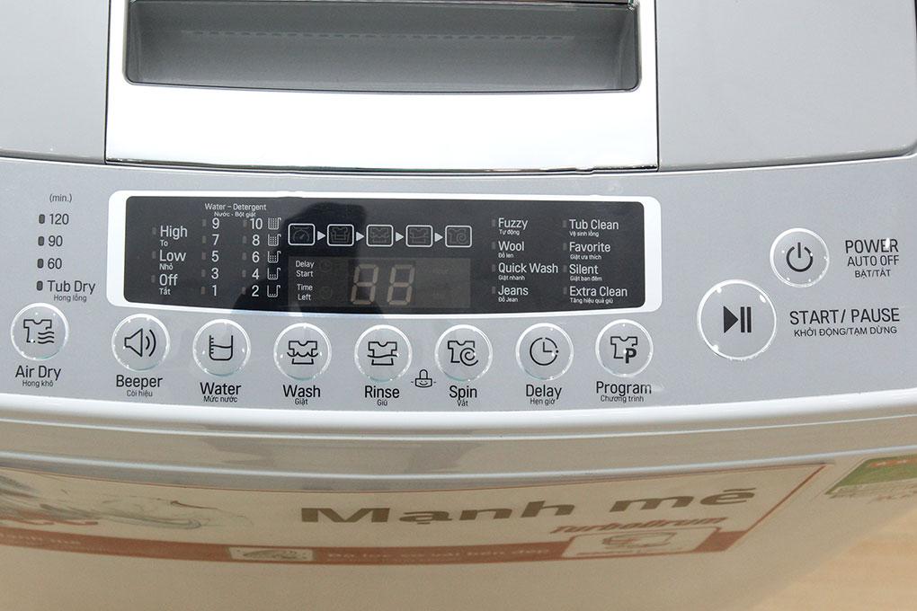 Các nút chức năng của máy giặt LG cửa trên 
