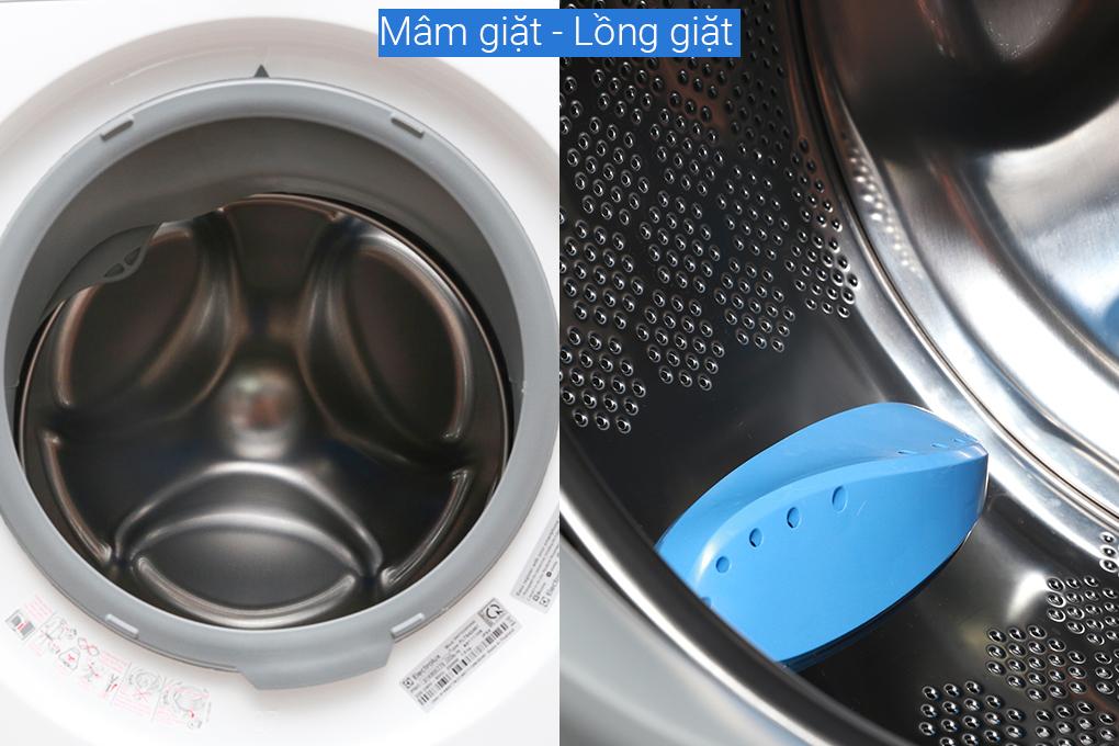 Lồng giặt máy giặt Electrolux được làm từ thép không gỉ 