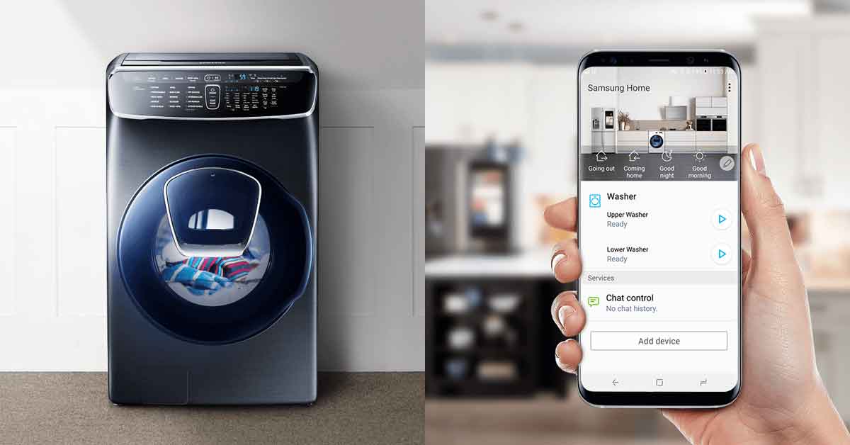 Bạn có thể điều khiển máy giặt thông qua điện thoại thông minh vô cùng tiện lợi 