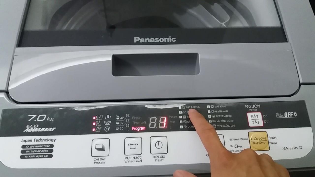 Thiết kế máy giặt Panasonic với các phím bấm riêng biệt, dễ sử dụng