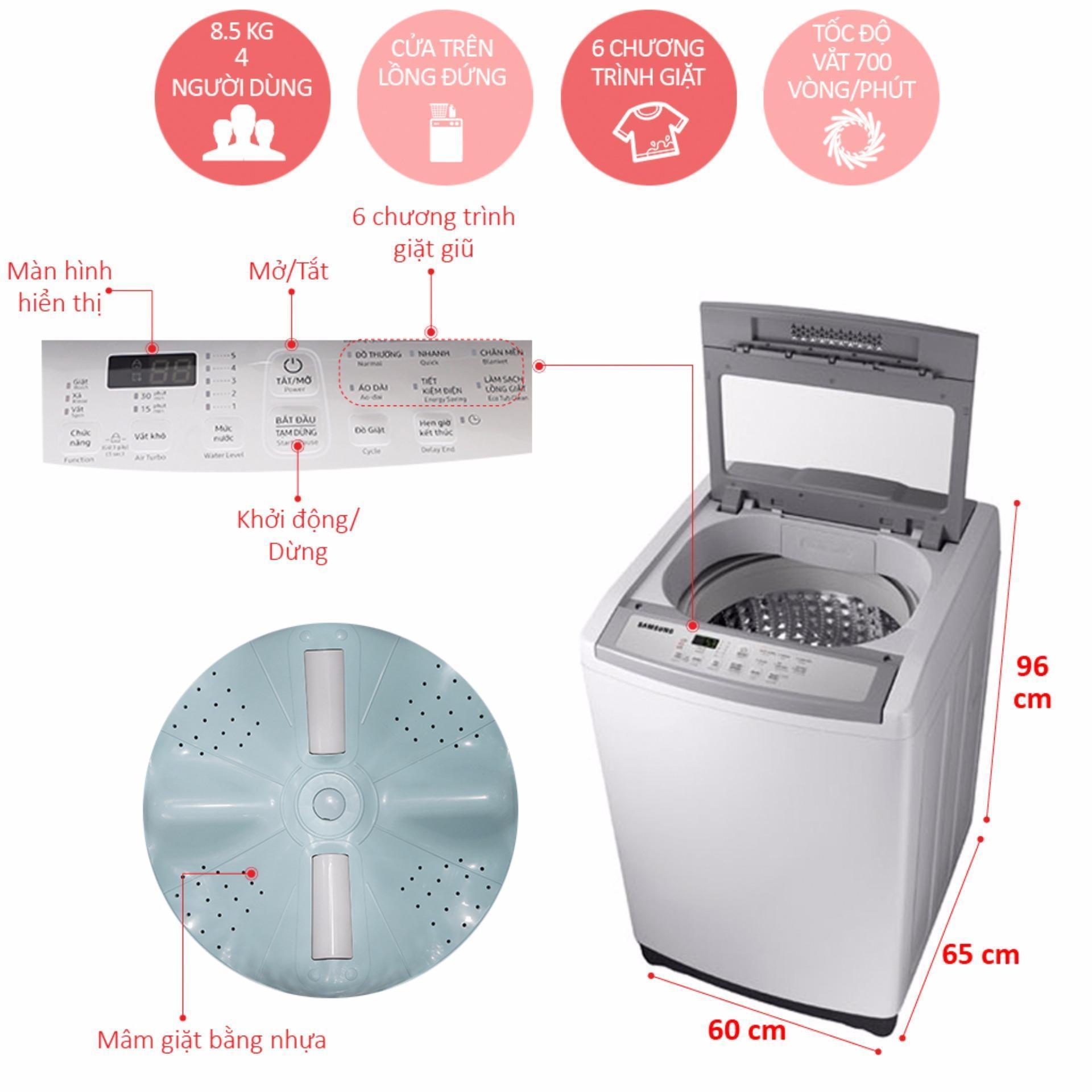 Máy giặt cửa trên Samsung 8.5kg (WA85M5120SG)