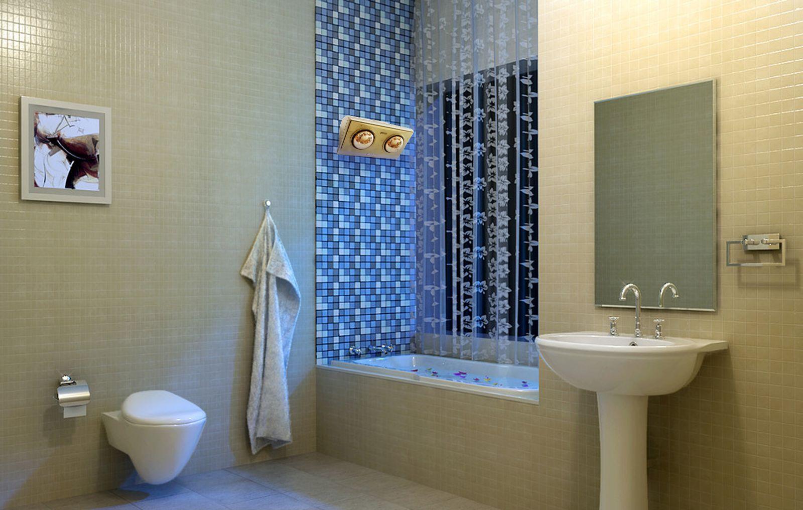 Đèn sưởi ấm phòng tắm Kohn KN02G với thiết kế hiện đại 